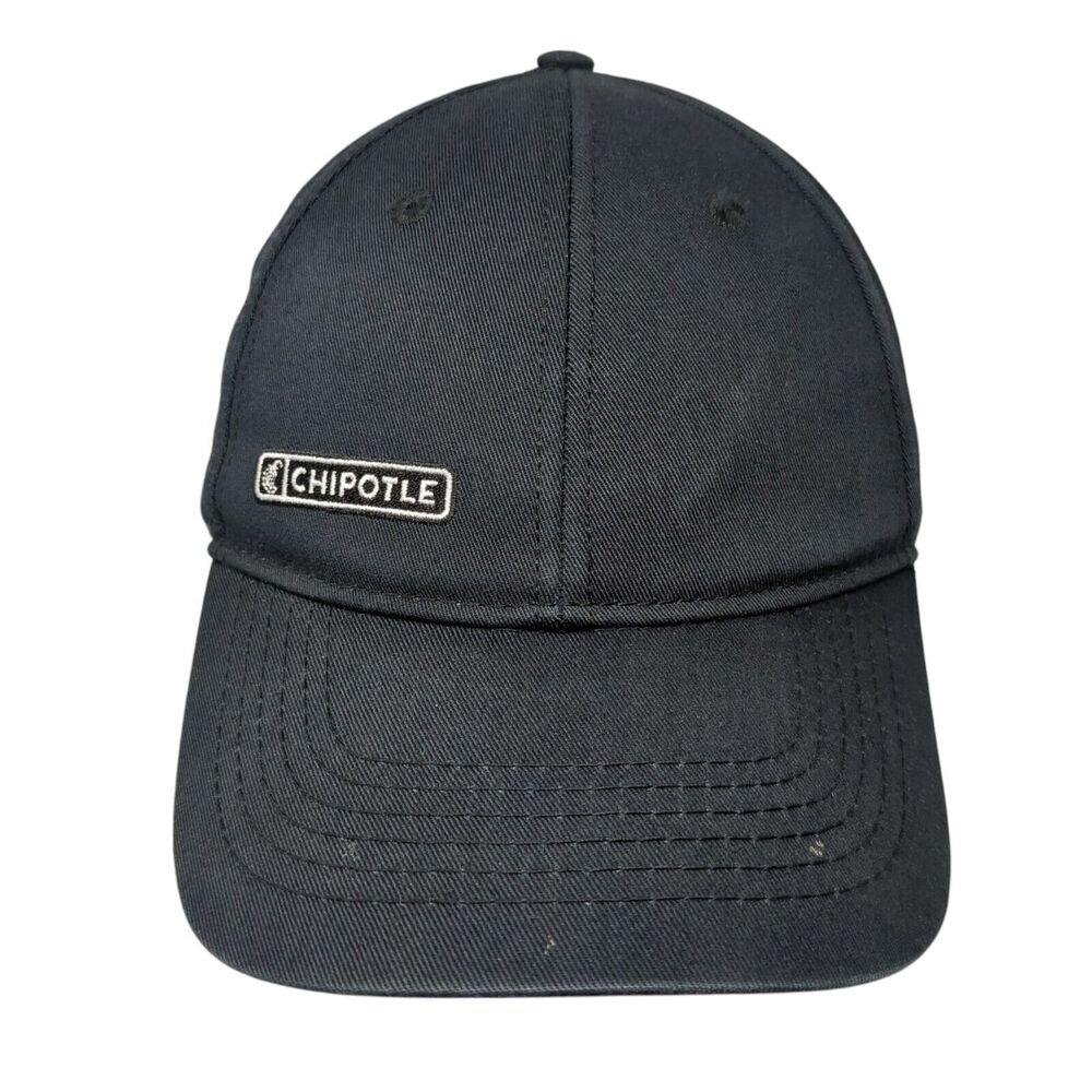 Chipotle Strapback Hat Black One Size Adjustable Embroidered Loomstate